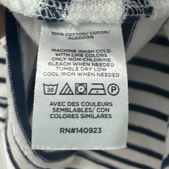 Loft Outlet Blue and White Striped Sweater Petite Large - Picture 4 of 5